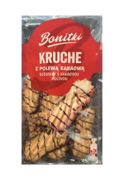 Товар Печиво пісочне Палочки Biedronka Bonitki Kruche o polewa Kakaowa Боніткі Кручені з Шоколадною присипкою 18шт 300г