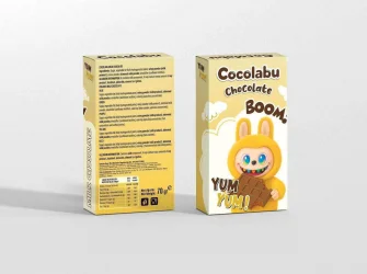 Товар Шоколад плитка молочний Шоко Лабубу Cocolabu Chocolate Boom Yum-Yum Yellow Чоколабу Шоколадний бум Юм Юм Жовтий 70г