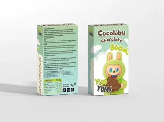 Товар Шоколад плитка молочний Шоко Лабубу Cocolabu Chocolate Boom Yum-Yum Green Чоколабу Шоколадний бум Юм Юм Зелений 70г