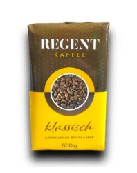 Товар Кава мелена Regent Kaffee Klassisch Gemahlener Röstkaffee ground Coffee Arabica Robusta Регент купаж Арабіки Середня обжарка 500г