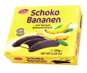Товар Цукерки шоколадні Sir Charles Schoko Bananen Hembeeren з банановим суфле та малиною 150г