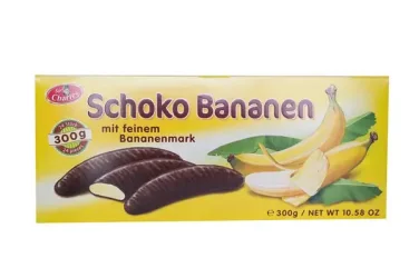 Товар Цукерки Банан в шоколаді Sir Charles Schoko Bananen mit Feinem Bananenmark Сір Чарльз з тонким Банановим суфле 300г