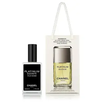 Парфумована вода Чоловіча Подарунок Chanel Paris Platinum Egoiste Pour Homme Шанель Егоїст Платінум сумочка 50мл