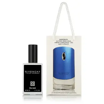 Парфумована вода Чоловіча Подарунок Givenchy Pour Homme Blue Label Гівенчі Синя Мітка Для Чоловіків сумочка 50мл