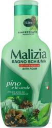 Товар Гель-піна для душу ванни Освіження Malizia Bagno Schiuma Pino le Verde Bath Foam Малізія Антибактеріальна Сосна Зелений чай 1000мл