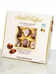 Товар Цукерки морські Мушлі Maitre Truffout Feine Meeresfrüchte sea Shells White Майстер Труфо ракушки праліне Асорті Коробка 250г