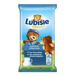 Товар Дитяче міні печиво без барвників Ведмедик Барні Lubisie Nadzienie Mleszne Любісіе Бісквітне з Молочною начинкою 30г