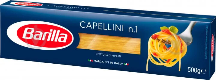 Спагеті barilla Barilla no1 capellini, 500 г (макарони)