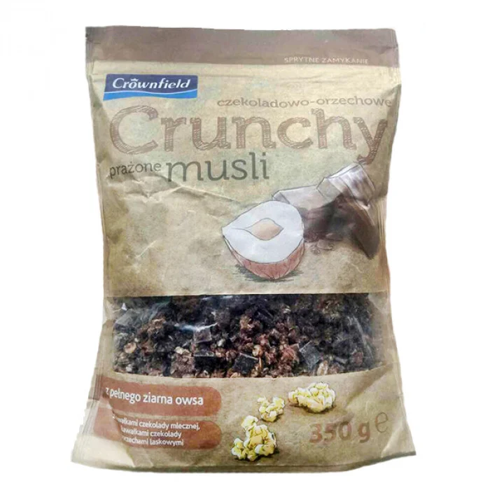 Кранчі мюслі Crownfield шоколад-горіх crunchy musli crownfield, 350 г німеччина