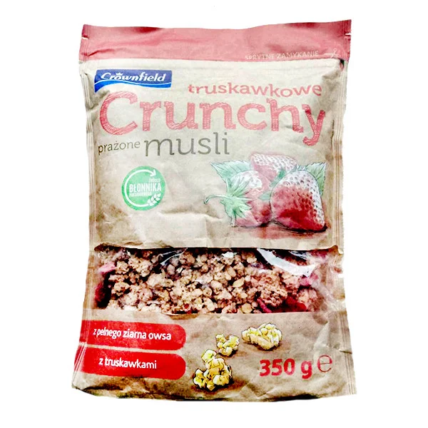 Кранчі мюслі Crownfield з полуницею crownfield crunchy 350г