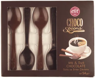 Товар Шоколадні ложки Elitt choco spoons milk&dark 54г