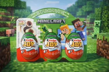 Товар Набір Шоколадне яйце з Іграшкою Kinder JOY Maincraft Series Surprise Green Кіндер Джой Майнкрафт 12 Персонажів 3шт Упаковка 60г