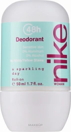Дезодорант Шариковий Nike Woman A Sparkling Day 48H Deodorant Sensitive Roll‑On Найк Сяючий день без алюмінію Рол-Он Сенсітів 50мл