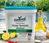 Універсальні Серветки для прибирання Concord Cok Amacli Yuzey Temizlik Havlusu Конкорд Вологі Оцет та Сода Відро 300шт