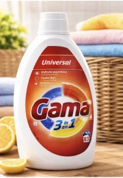 Гель для прання Універсальний Gama 3in1 Universal Washing Gel Гама для всіх типів білизни 83прань Каністра 3735мл