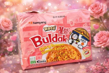 Товар Локшина Рамен Роуз Спайсі Чікен Samyang Buldak Rose Spicy Chicken Ramen Epice Булдак Гостра Курка в вершково-томатному соусі 140г