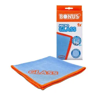 Серветка з мікрофібри для Вікон та Скла Bonus Micro Glass Cloth 1x Бонус мікро гласс без аромату Коробка 1шт