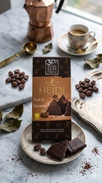 Шоколад чорний Heidi Dark&Espresso Coffee Chocolate 48% Хайді плитка кава Еспресо в темному шоколаді Плитка 80г