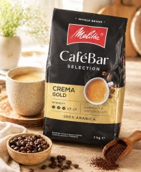 Товар Кава в зернах Melitta CafeBar Selection Crema Gold 100% Arabica Меліта КафеБар Крема Голд Гармонійний та м’який смак 1000г