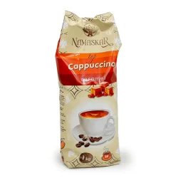 Товар Напій Капучино розчинний Namaskar Cappuccino typ Caramel Намаскар карамельно-кавовий смак вакуум Пакет 80порцій 1000г