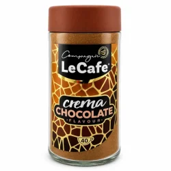 Товар Кава розчинна LeCafe Crema Chocolate Flavour Coffee Лекафе Крема смак Шоколаду Гранули Склобанка 75г