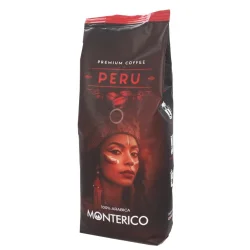 Товар Кава в зернах Monterico Peru Premium Coffee 100% Arabica Монтеріко Перу Преміум Арабіка Пакет з клапаном 1000г