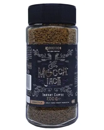 Кава розчинна Mocca Jack Addiction Instant coffee Robusta Мокка Джек Залежність в гранулах Робуста Скло 200г