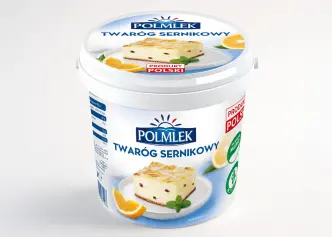 Сир-творог вершковий до Чизкейків та десертів кулінарний Polmlek Twarog sernikowy Полмлек Відро 1000г