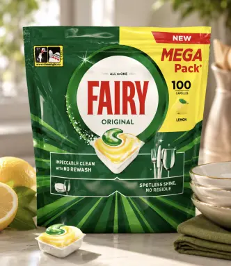 Таблетки для Посудомийних машин Fairy Original All in1 Tabs Mega Pack Lemon Фейрі Платінум Капсули Мега упаковка 100шт