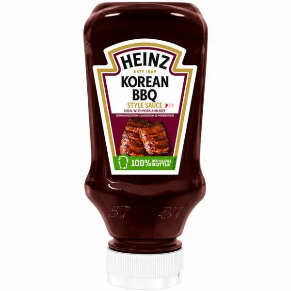 Соус барбекю міні Heinz Korean BBQ Style Sauce Хейнз Насичений соус у корейському стилі з пікантним смаком 265мл