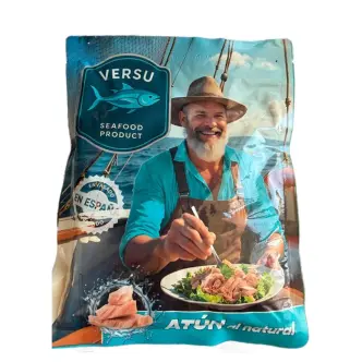 Філе Тунця в власному соку Versu Atun al natural Seafood product Версу шматочки фольгований Пакет 1000г