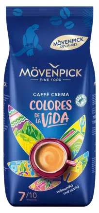 Кава в зернах Movenpick Caffe Crema Colores de la Vida Intensity 7 Blend Мовенпік кафе Крема Кольори життя Пакет 1000г