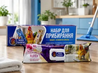 Набір для прибирання Підлоги Швабра MOP-система плюс 4XL Серветки-запаски Red Dawn MOP Surface Cleaning Kit РедДавн 50шт+1шт
