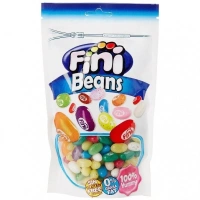 Жувальні мармеладні драже Fini Beans Фіні Боби різнокольорові 17 смаків без глютену 180г