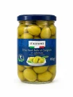 Оливки Зелені сорт Белла ді Черіньйола Italiamo Olive verdi Bella di Cerignola Італіамо Гігантські з Кісточкою 700мл 420г