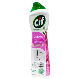 Крем Молочко для очищення Побутових поверхонь Cif Cream GreenActive Pink Bloom СІФ для Сантехники Рожевий 500мл