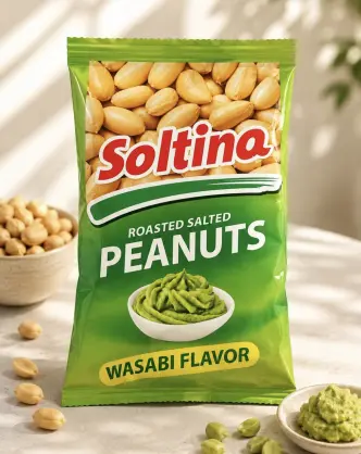 Арахіс смажений солоний Soltina Roasted Salted Peanuts Wasabi Flavor Солтіна з смаком Васабі 100г