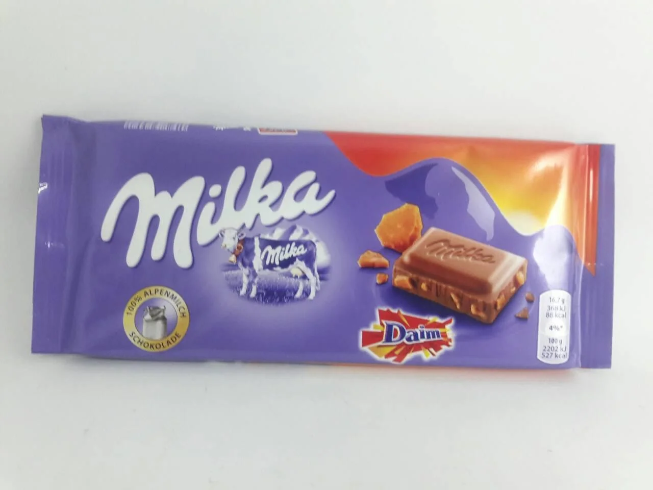 Молочний шоколад milka milka daim, 100 г