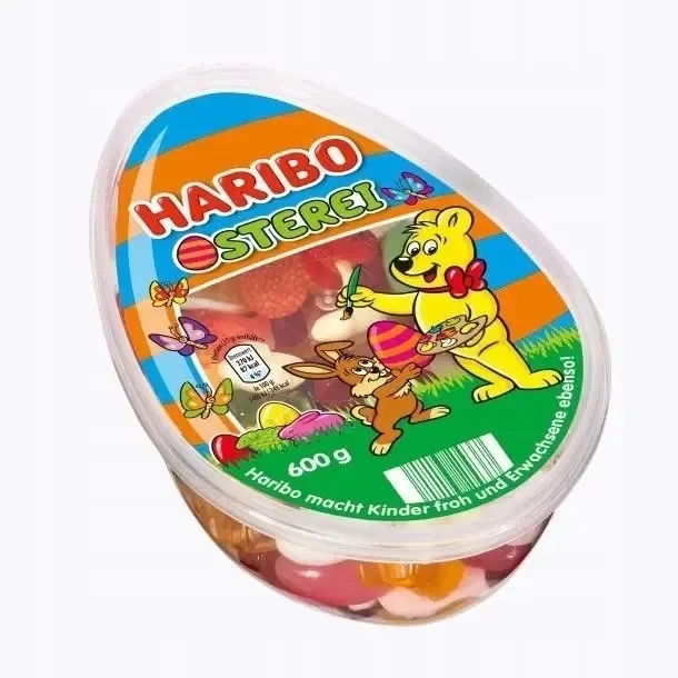 Цукерки желейні Haribo Osterei Fruit Mix пластиковий бокс 600г