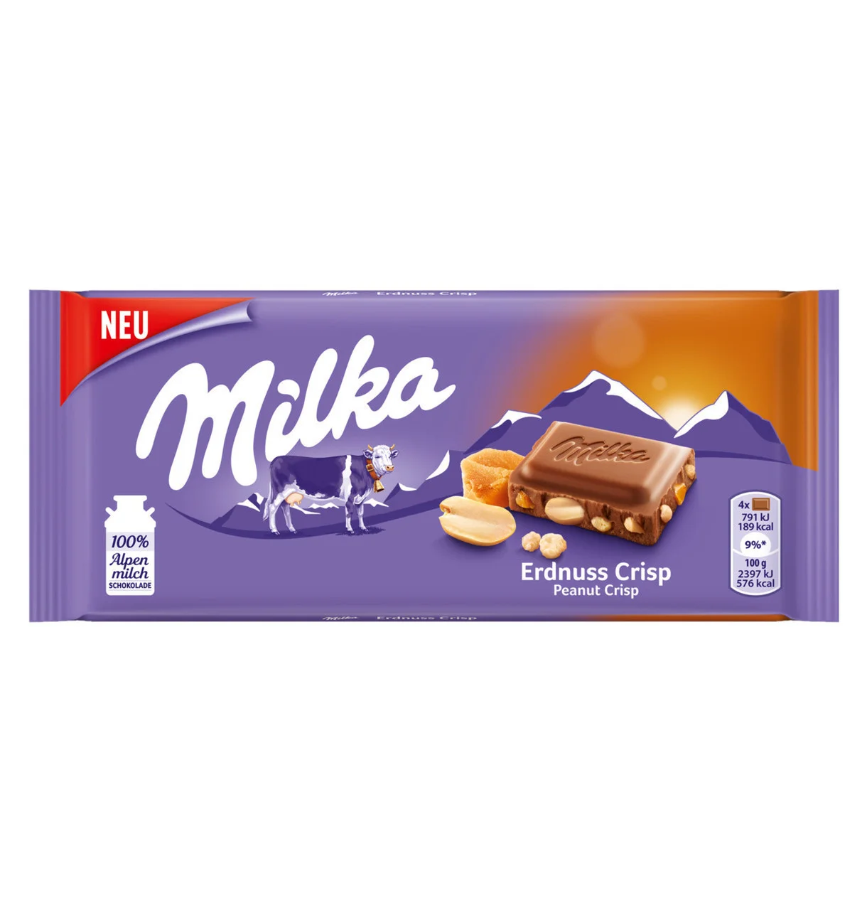 Молочний шоколад Milka milka peanut crisp 100 г