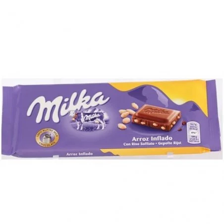 Шоколад milka Milka (швейцарія) arroz inflado 100 грамів