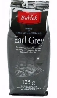 Чай чорний листовий Bastek earl grey з бергамотом 125г