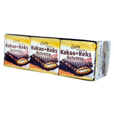 Вафли Excelsior kakao keks schnitte с какао  250 г