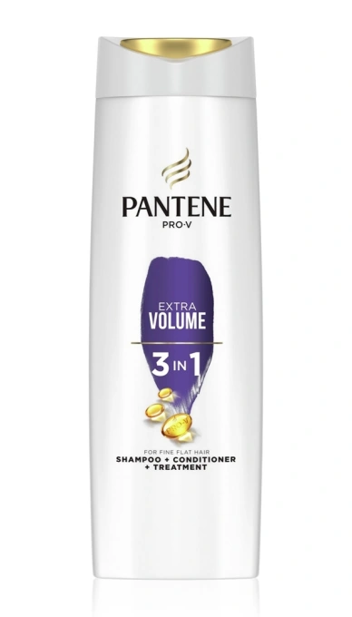 Шампунь-кондиціонер для Тонкого Гладкого волосся Лікувальний Pantene Pro-V Extra Volume 3in1 Пантін Екстра обєм 360мл