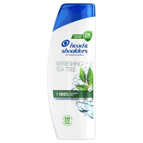 Шампунь проти Лупи Head&Shoulders Anti-Dandruff Shampoo Microbiome Refreshing Tea Tree Хедн Нормальне волосся Чайне Дерево 400мл