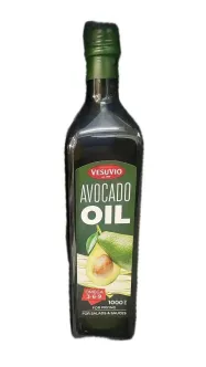 Олія Авокадо рафінована для Смаження та Салатів Vesuvio Avocado 100% avocado oil Refined Omega 3-6-9 Везувіо Омега3 Пляшка 1л