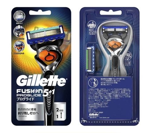 Набір Бритва для гоління та Касети Чоловіча Gillette Fusion5+1 ProGlide Джілет Фьюжин5 ПроГлайд Змащувальна змужка 5лез 2шт
