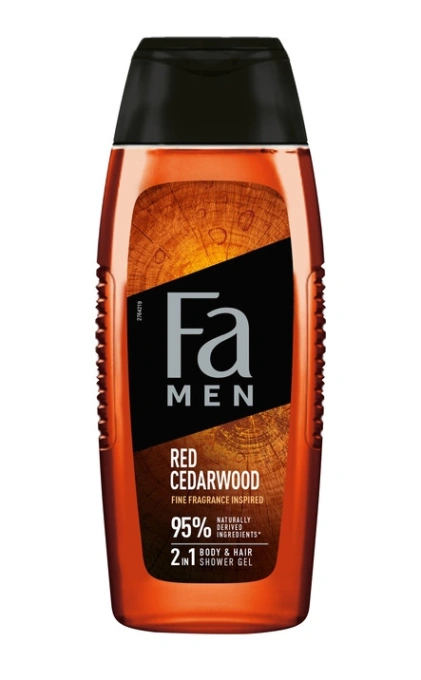 Гель для душу Шампунь 2в1 Чоловічий Fa Men Red Cedarwood Body&Hair shower Gel Фа натхненний тонким ароматом Віскі 400мл