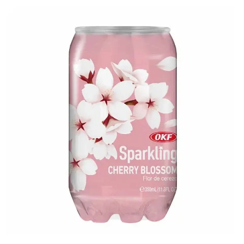 Напій газований освіжаючий OKF Sparkling Cherry Blossom Окф Ігристий квітуча Вишня Баночка 350мл