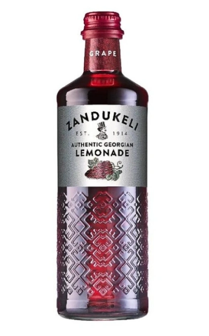 Напій Лимонад середньогазований освіжаючий Грузії Zandukeli Authentic Georgian Lemonade Grape Зандукелі автентичний Сапераві 500мл
